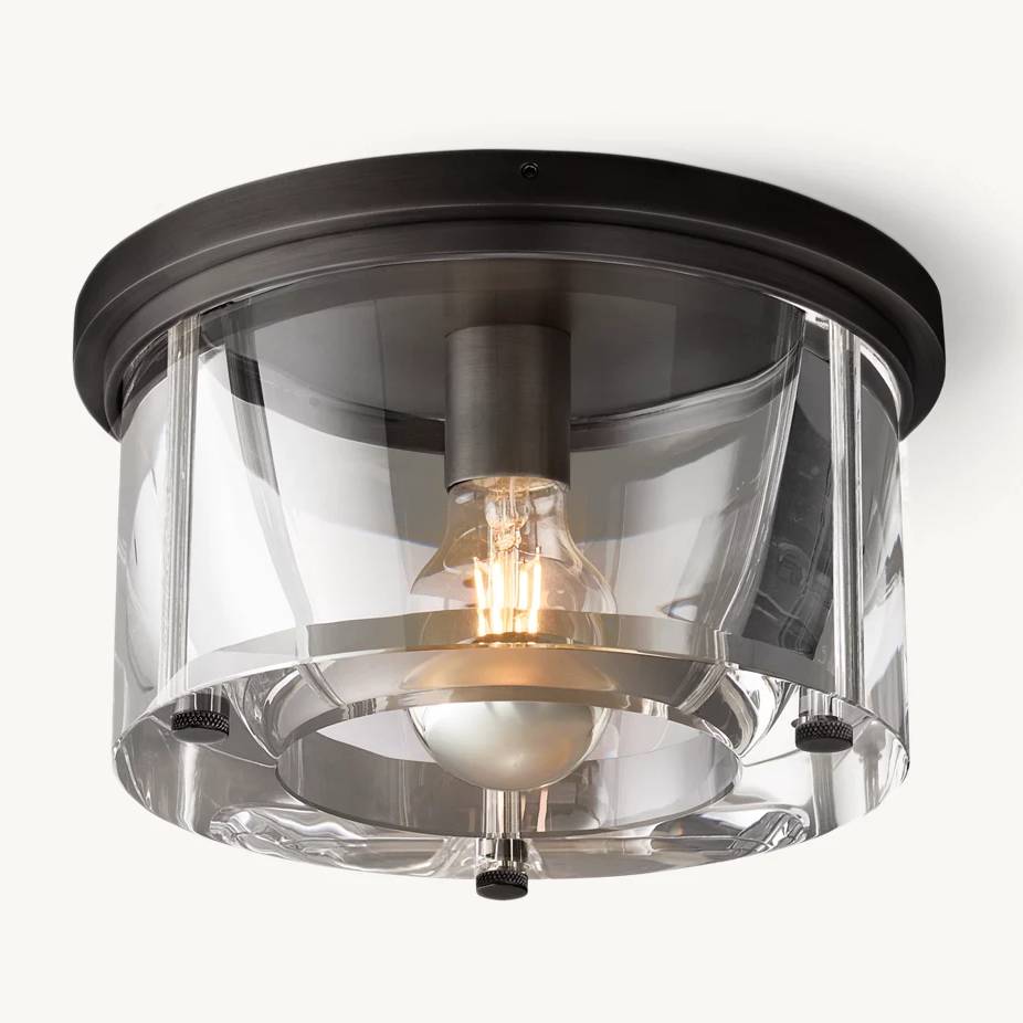 Savile Recessed Crystal Round Flush Mount