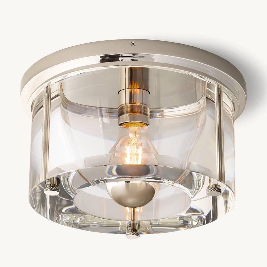 Savile Recessed Crystal Round Flush Mount