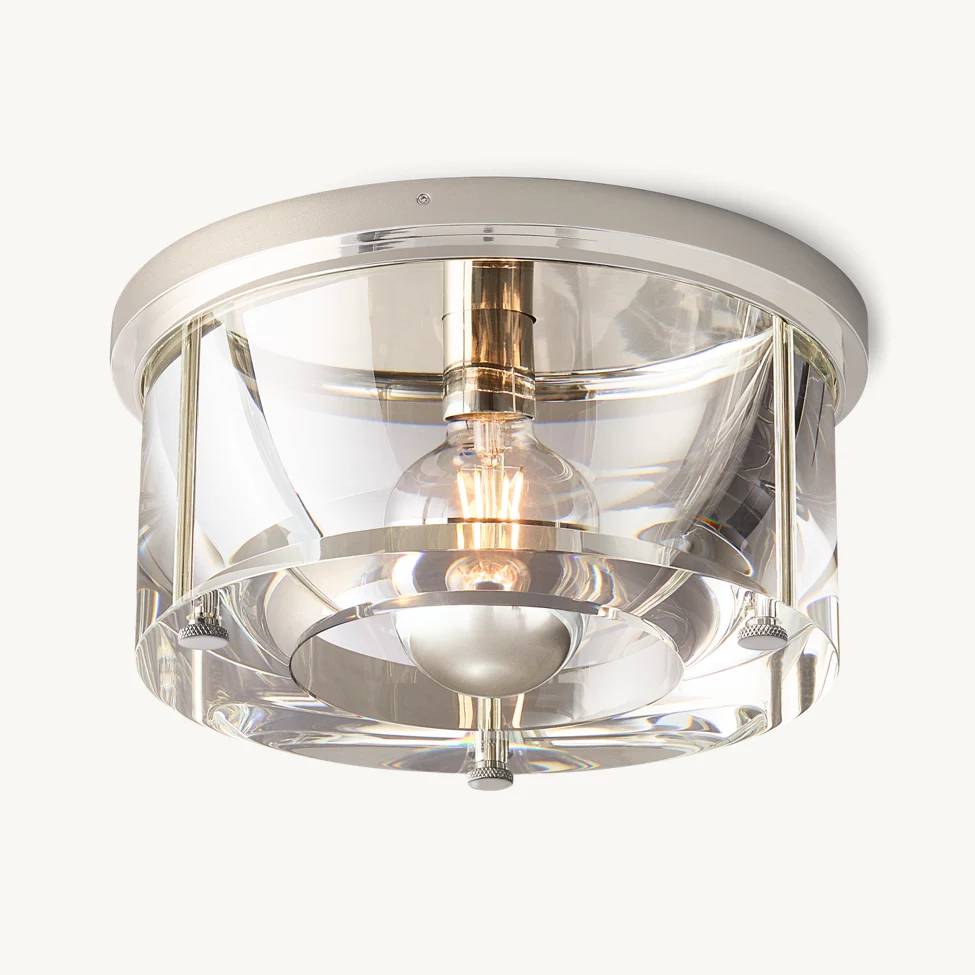 Savile Recessed Crystal Round Flush Mount
