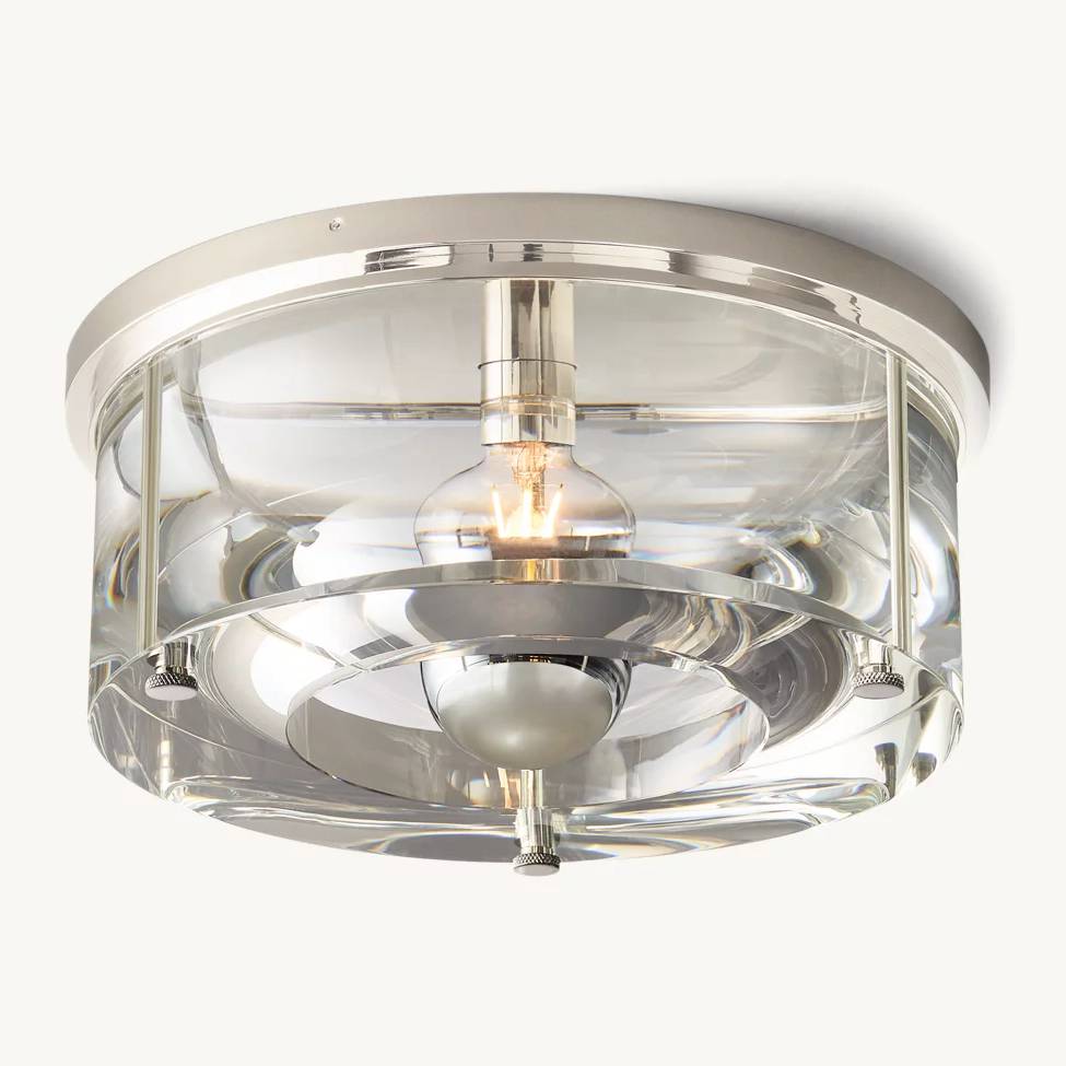 Savile Recessed Crystal Round Flush Mount