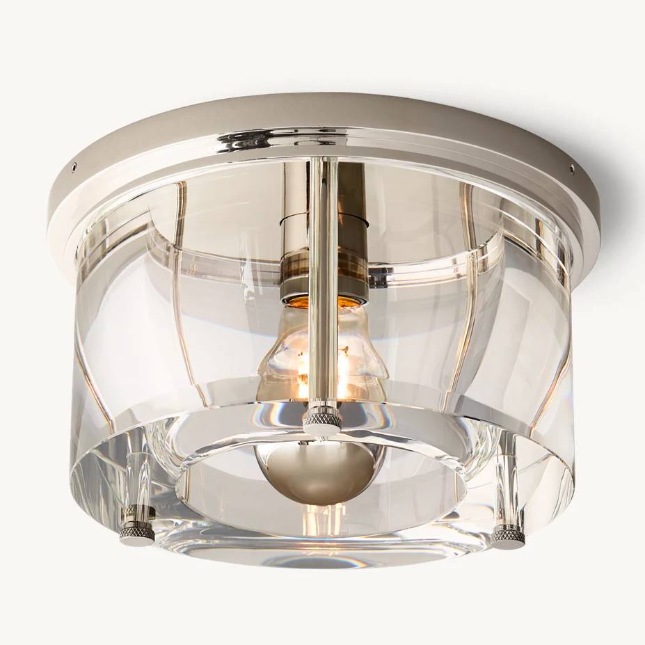 Savile Recessed Crystal Round Flush Mount