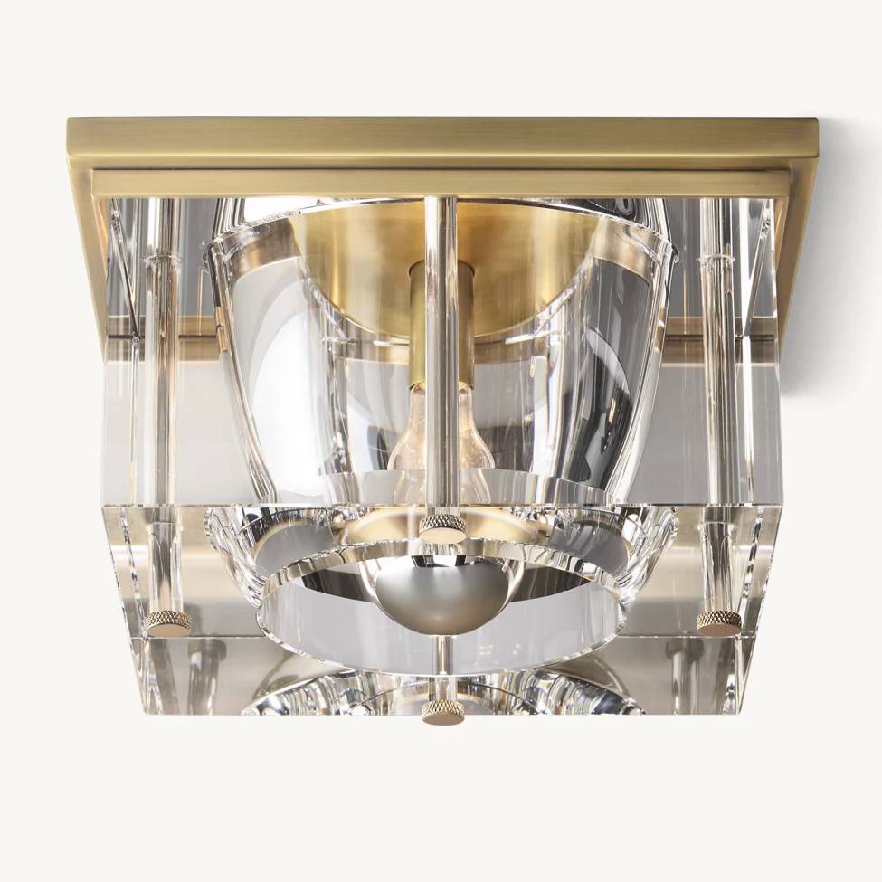Savile Recessed Crystal Square Flush Mount