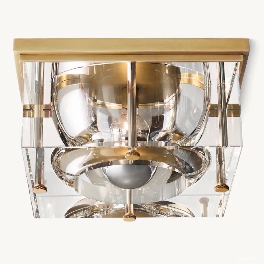 Savile Recessed Crystal Square Flush Mount