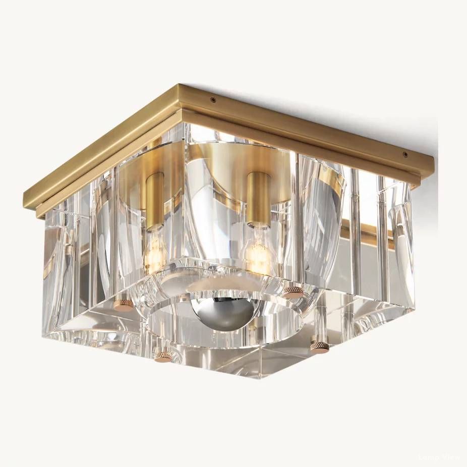 Savile Recessed Crystal Square Flush Mount