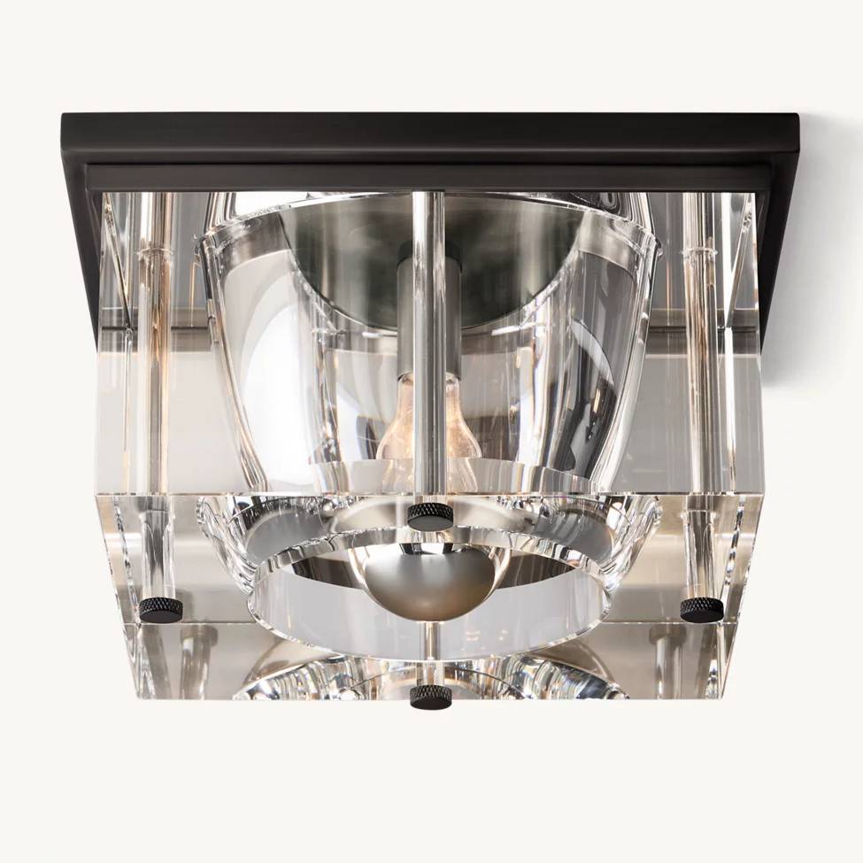 Savile Recessed Crystal Square Flush Mount