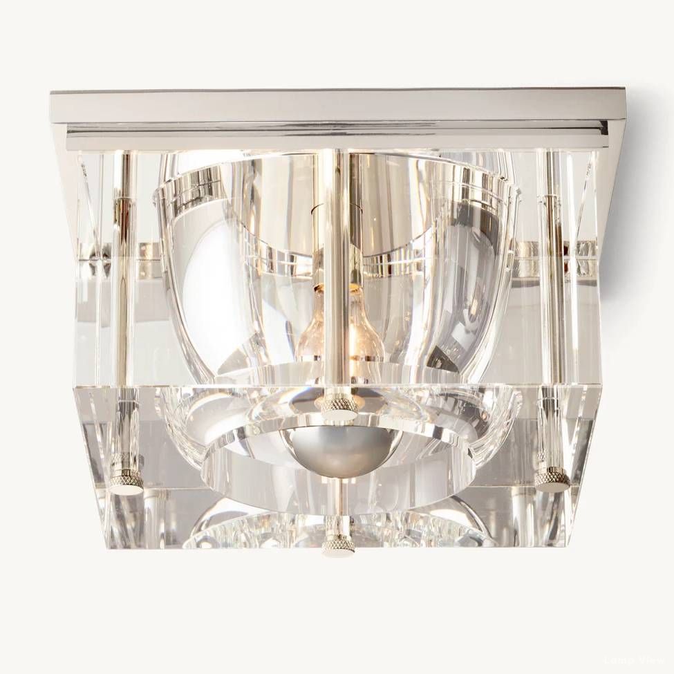 Savile Recessed Crystal Square Flush Mount
