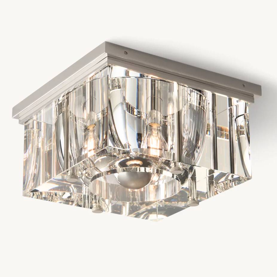 Savile Recessed Crystal Square Flush Mount