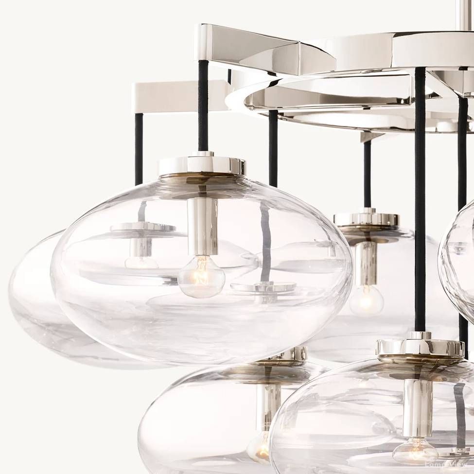 Cabrette Pristine Glass Round Chandelier 36"