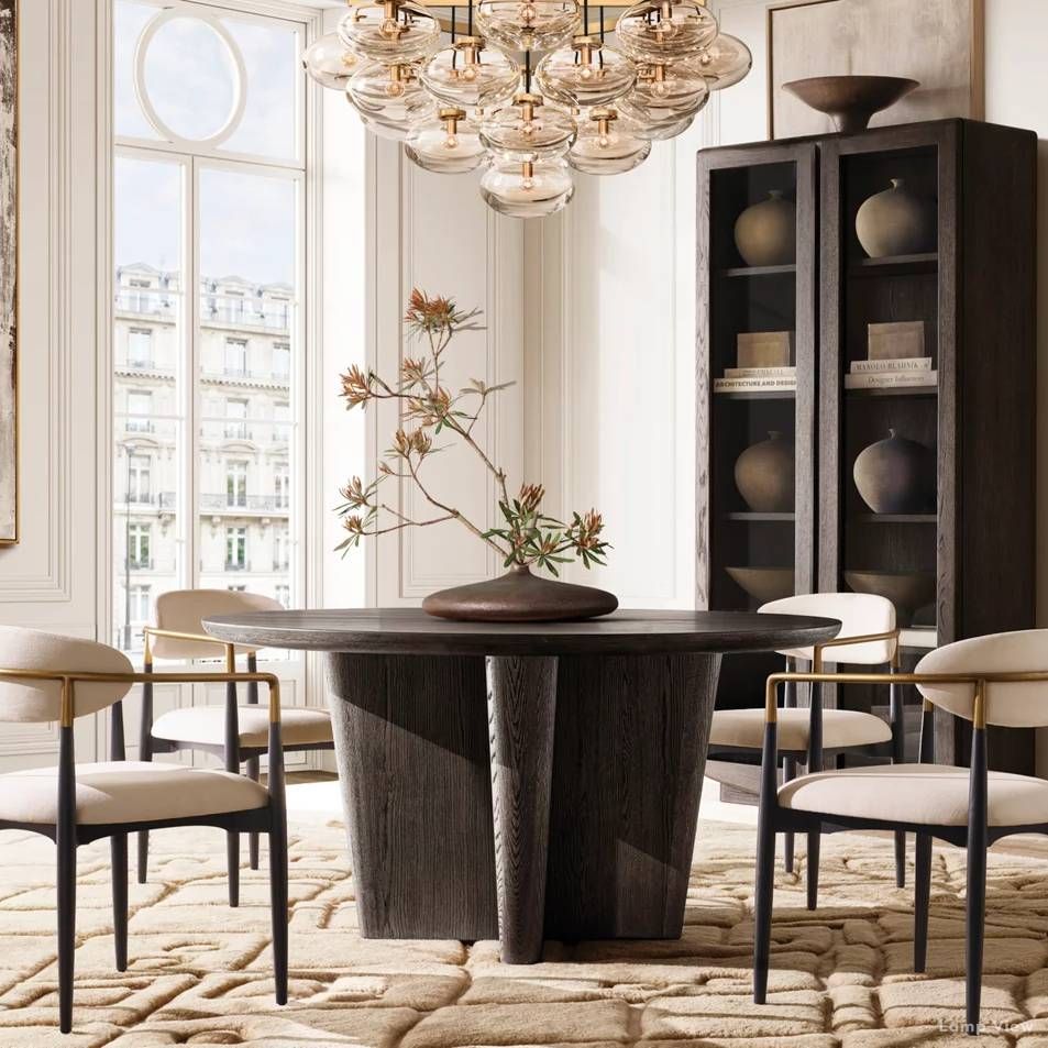 Cabrette Pristine Glass Round Chandelier 48"