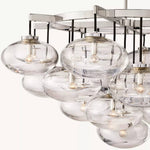 Cabrette Pristine Glass Round Chandelier 48"