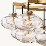 Cabrette Pristine Glass Round Chandelier 60"