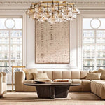 Cabrette Pristine Glass Round Chandelier 60"