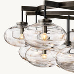 Cabrette Pristine Glass Round Chandelier 60"