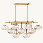 Cabrette Pristine Glass Linear Chandelier 54"