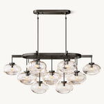 Cabrette Pristine Glass Linear Chandelier 54"