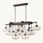 Cabrette Pristine Glass Linear Chandelier 54"