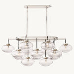 Cabrette Pristine Glass Linear Chandelier 54"
