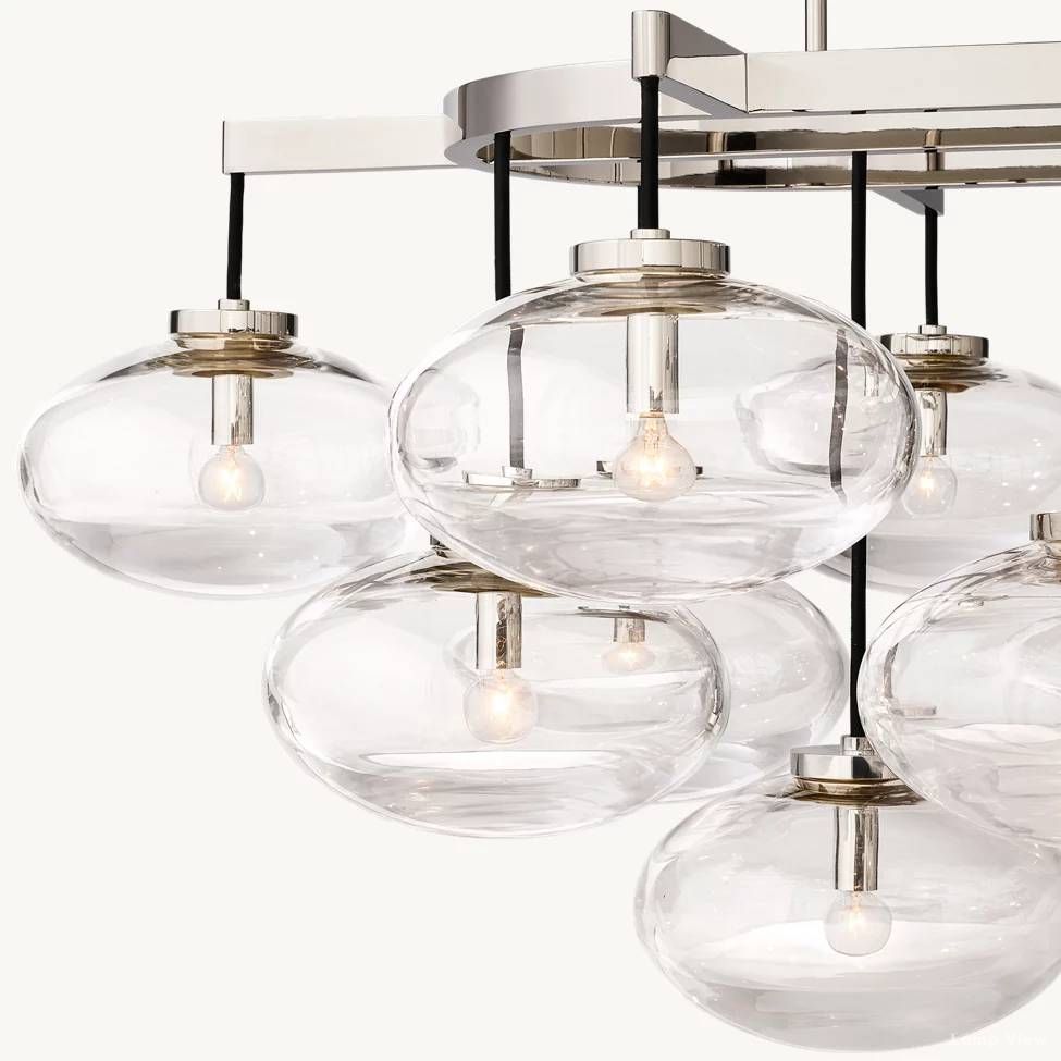 Cabrette Pristine Glass Linear Chandelier 54"