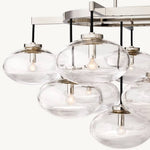 Cabrette Pristine Glass Linear Chandelier 54"