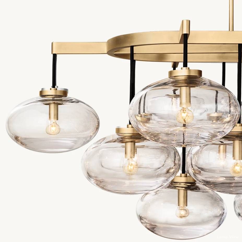 Cabrette Pristine Glass Linear Chandelier 72"