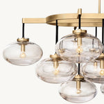 Cabrette Pristine Glass Linear Chandelier 72"