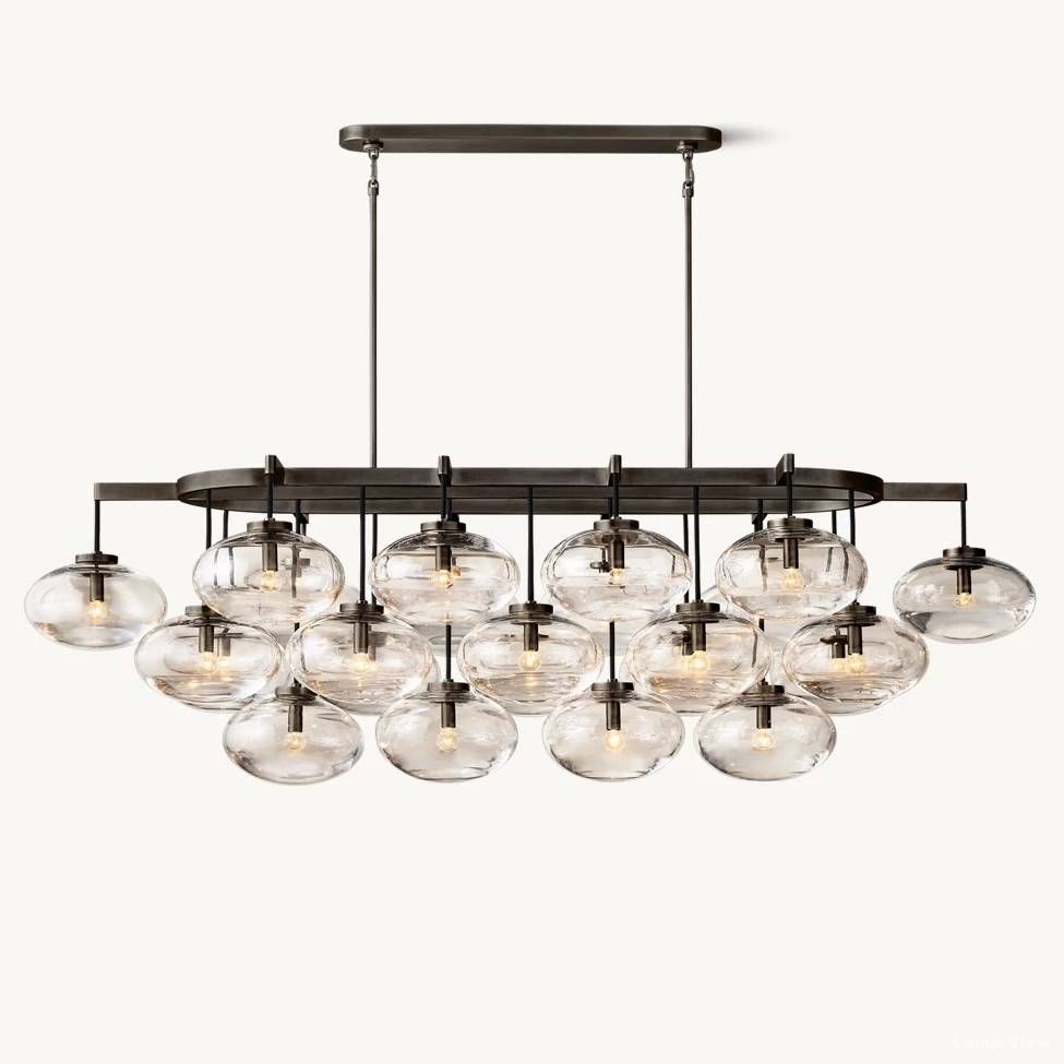 Cabrette Pristine Glass Linear Chandelier 72"