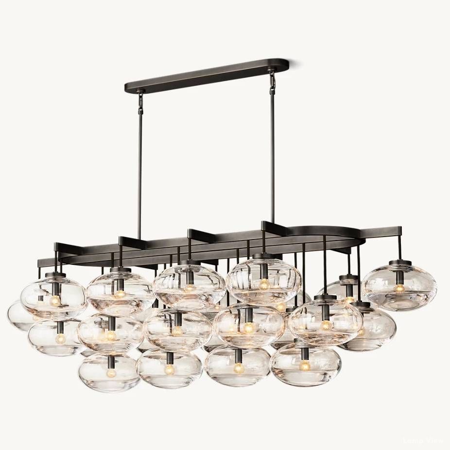 Cabrette Pristine Glass Linear Chandelier 72"
