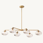 Cabrette Pristine Glass Mobile Linear Chandelier