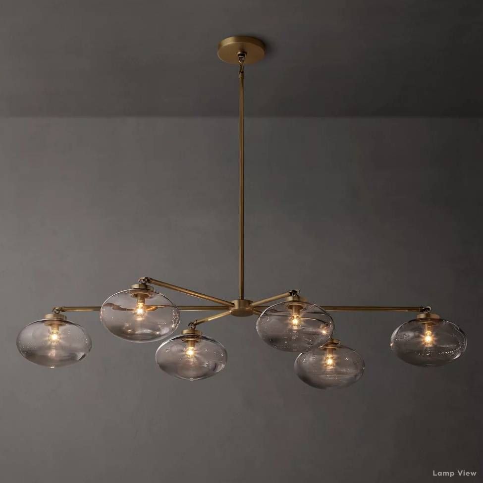 Cabrette Pristine Glass Mobile Linear Chandelier