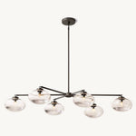 Cabrette Pristine Glass Mobile Linear Chandelier