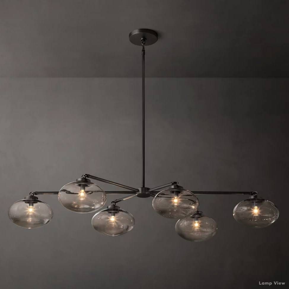 Cabrette Pristine Glass Mobile Linear Chandelier