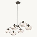 Cabrette Pristine Glass Mobile Linear Chandelier
