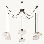 Cabrette Pristine Glass Suspended Chandelier 84"