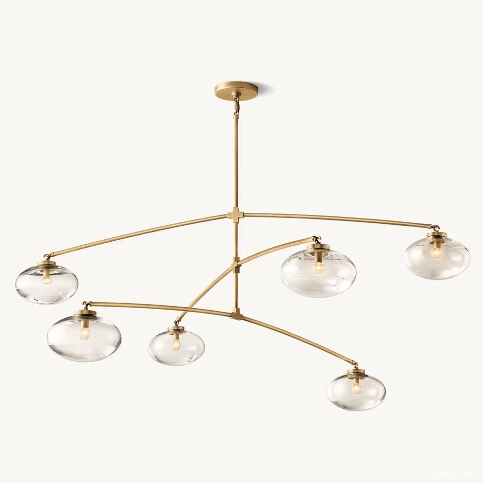 Cabrette Pristine Glass Mobile Round Chandelier