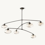 Cabrette Pristine Glass Mobile Round Chandelier