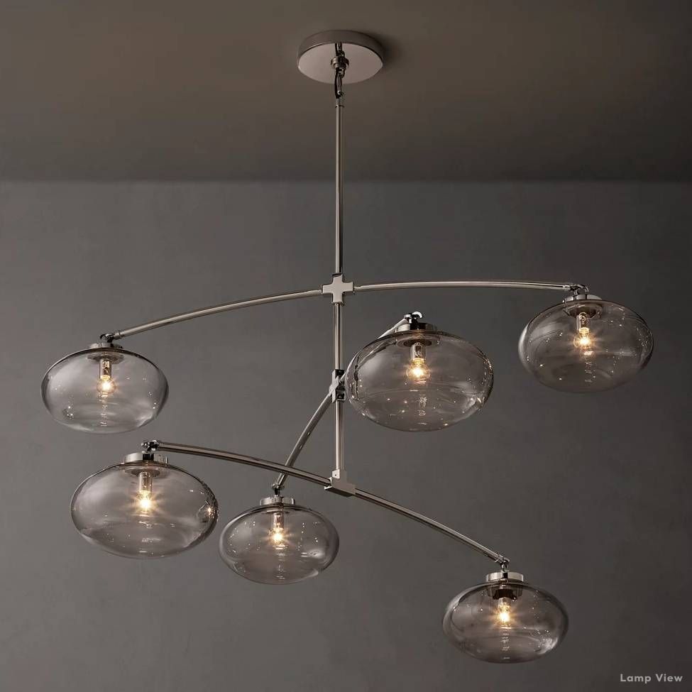 Cabrette Pristine Glass Mobile Round Chandelier