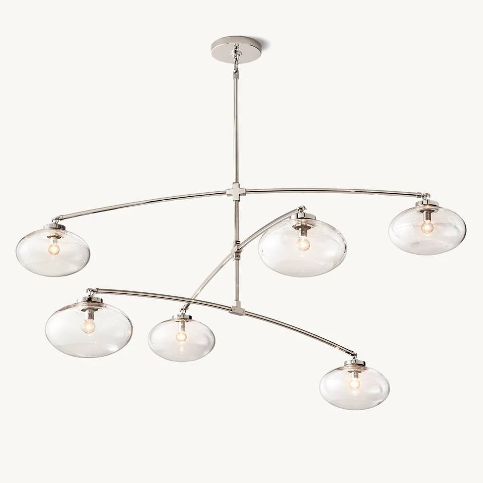 Cabrette Pristine Glass Mobile Round Chandelier