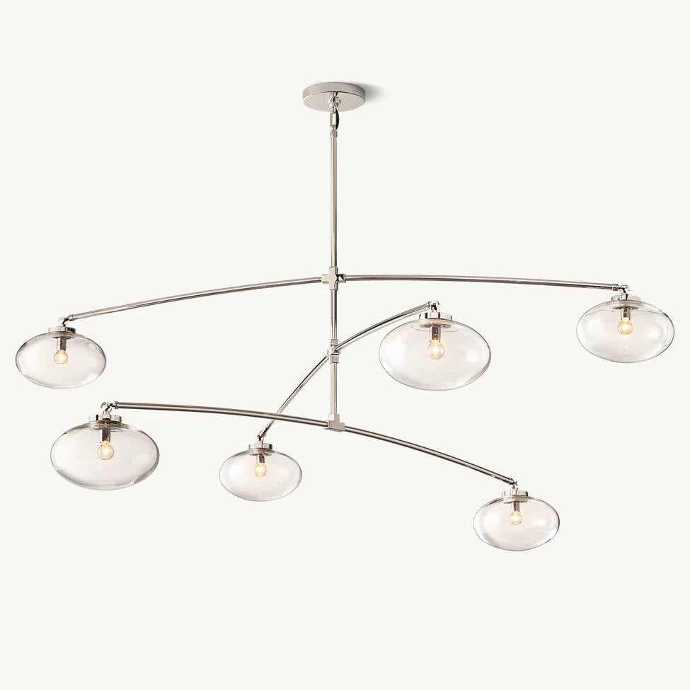 Cabrette Pristine Glass Mobile Round Chandelier