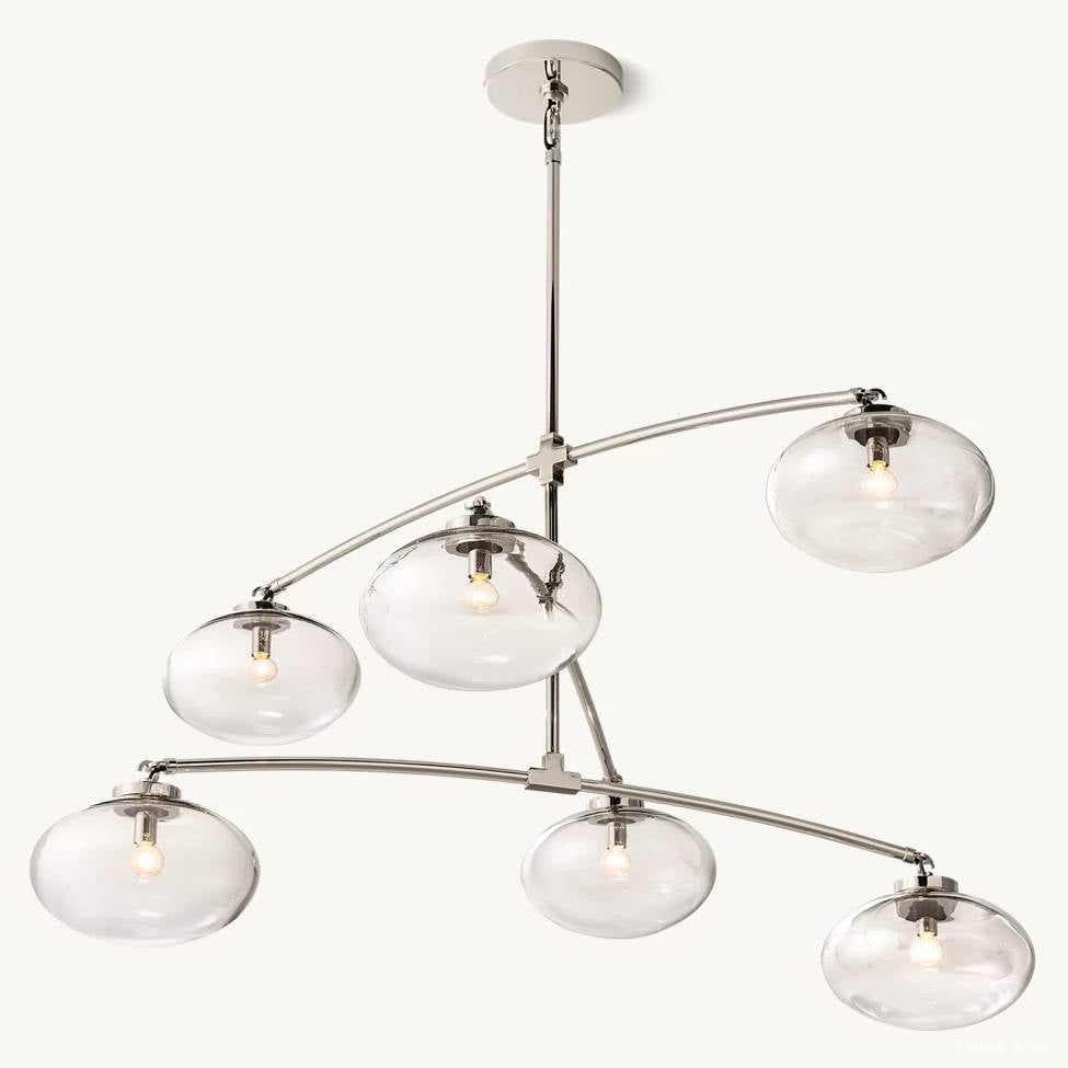 Cabrette Pristine Glass Mobile Round Chandelier