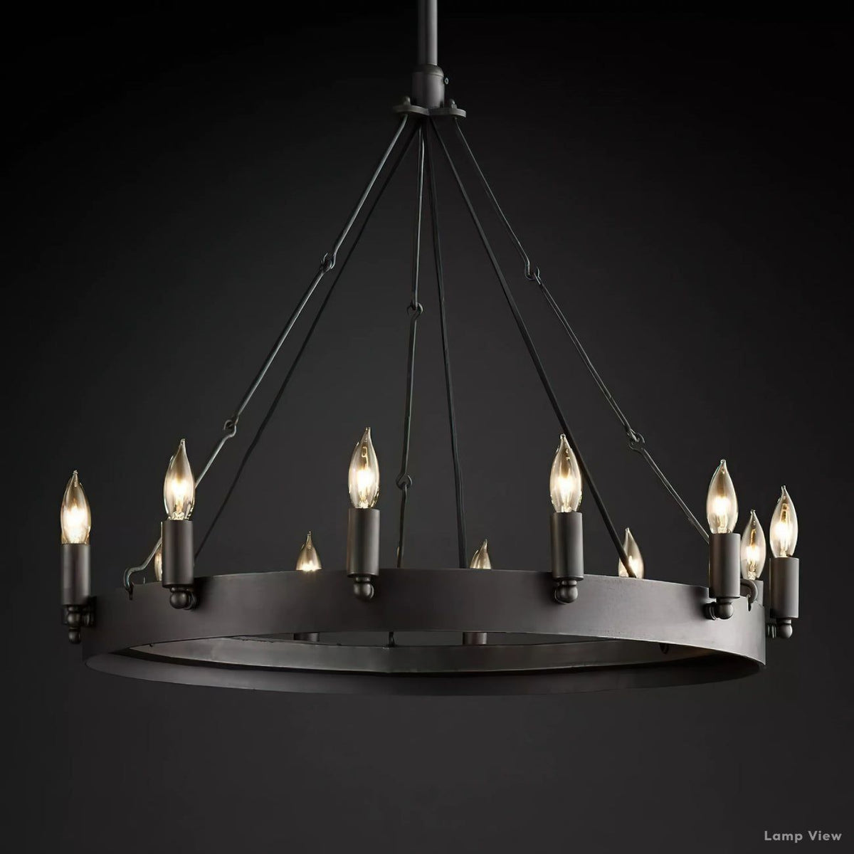 Camino Vintage Structural Round Chandelier 26"