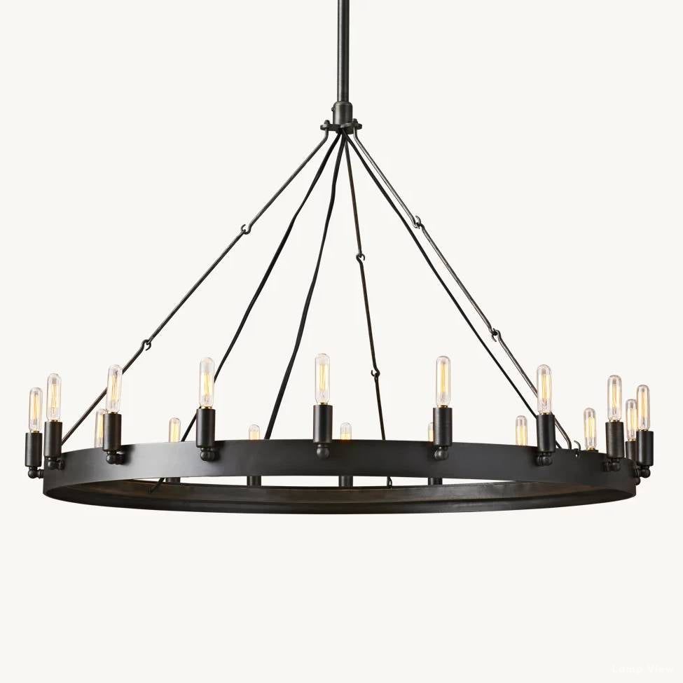 Camino Vintage Structural Round Chandelier 38"