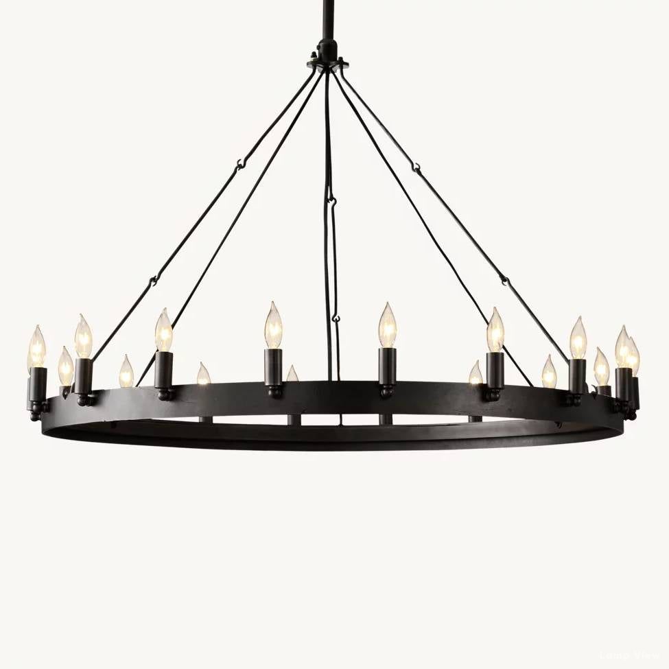 Camino Vintage Structural Round Chandelier 38"