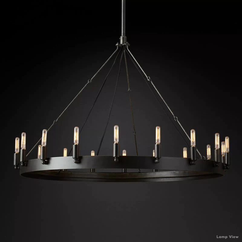 Camino Vintage Structural Round Chandelier 38"