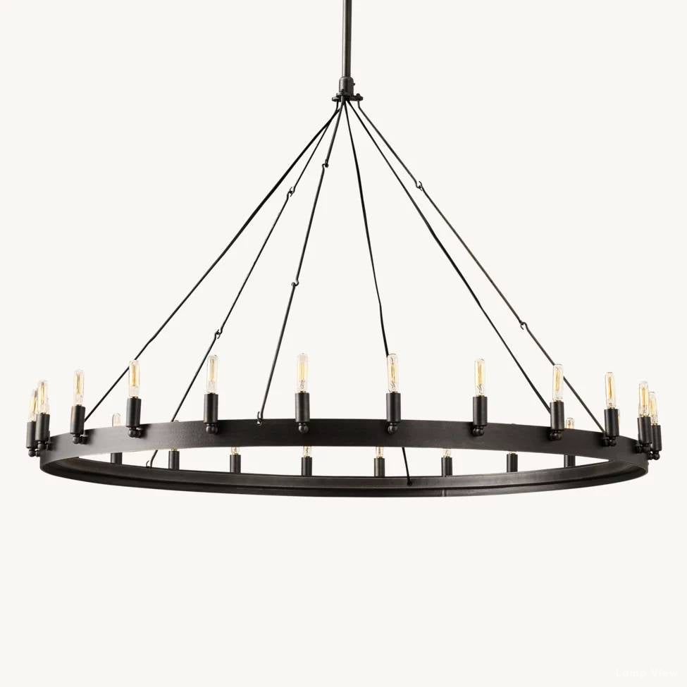 Camino Vintage Structural Round Chandelier 50"