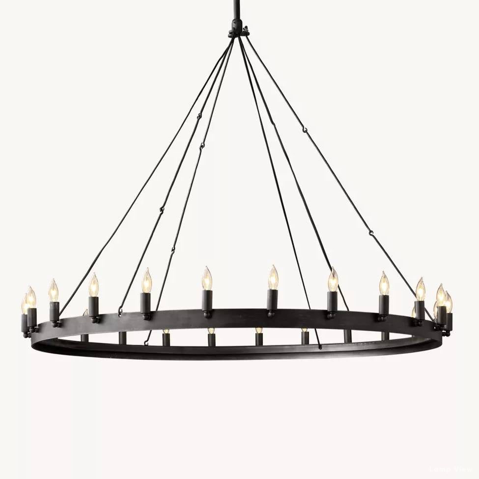 Camino Vintage Structural Round Chandelier 50"