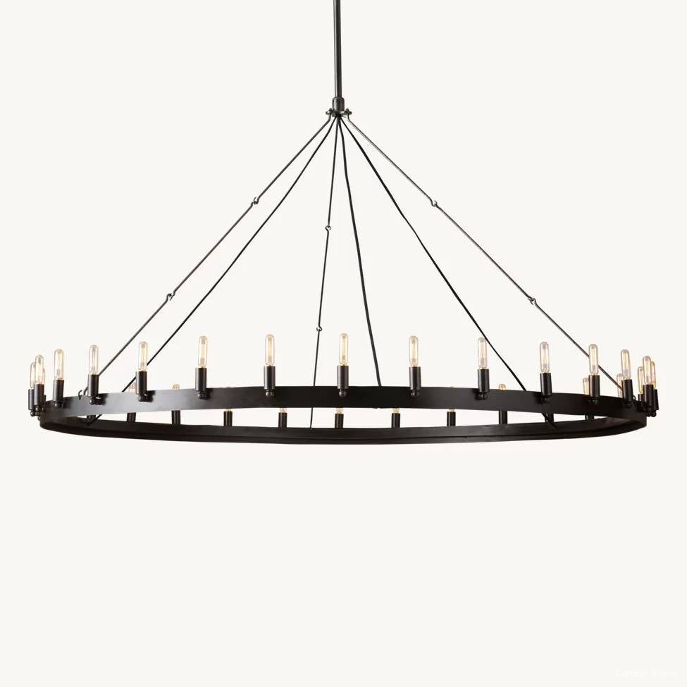 Camino Vintage Structural Round Chandelier 63"