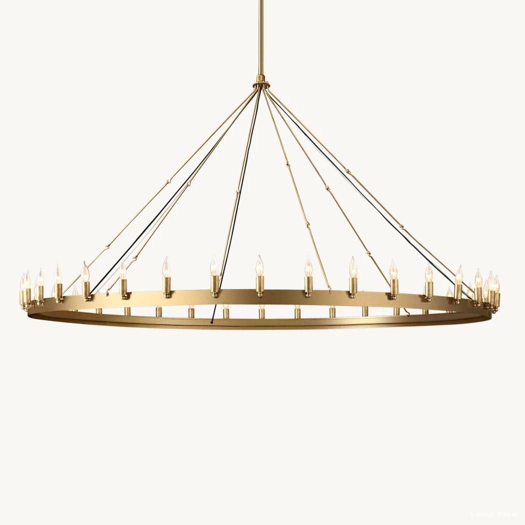 Camino Vintage Structural Round Chandelier 73"
