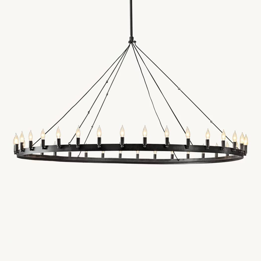 Camino Vintage Structural Round Chandelier 73"