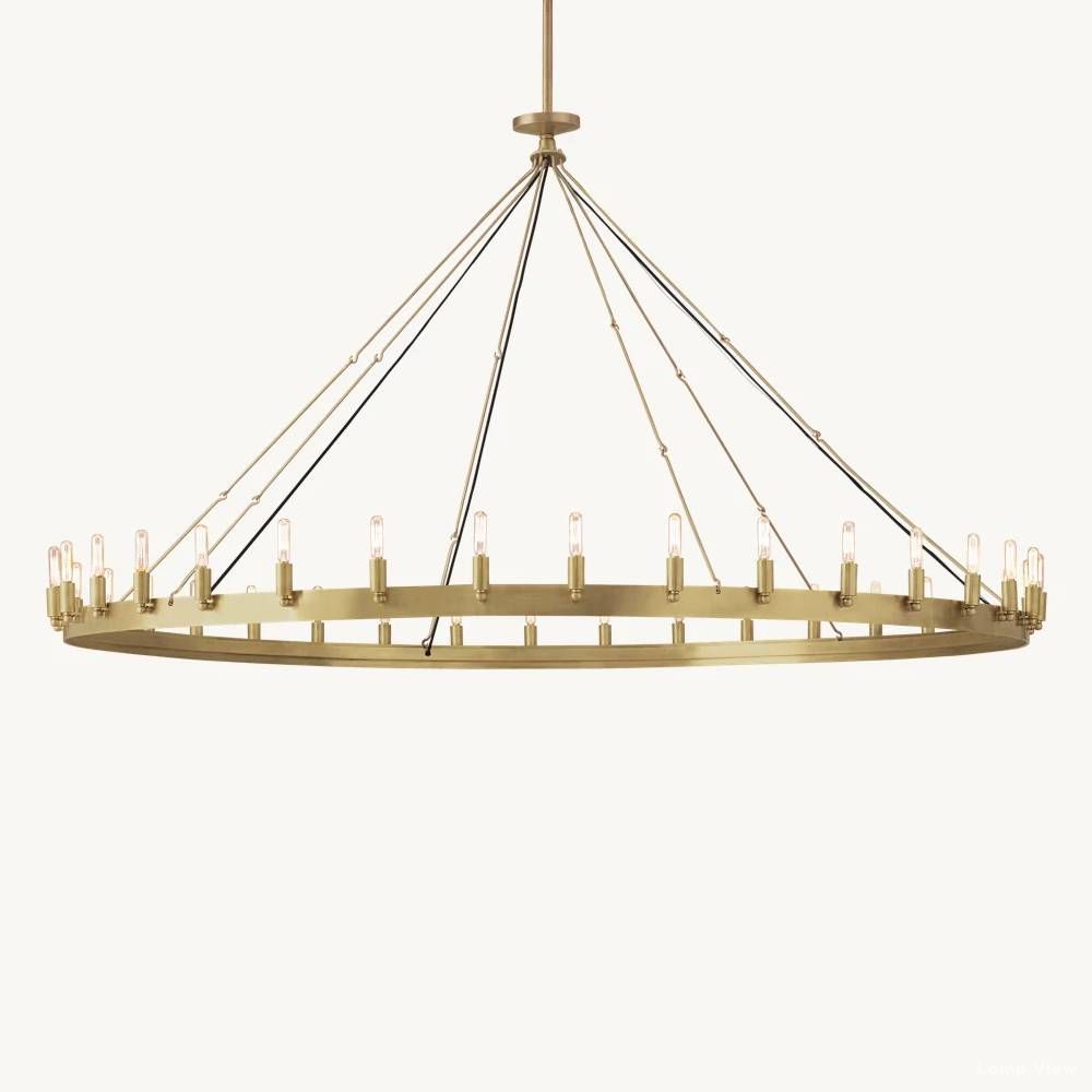 Camino Vintage Structural Round Chandelier 73"