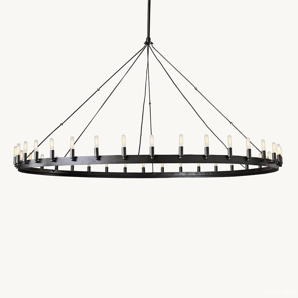 Camino Vintage Structural Round Chandelier 73"